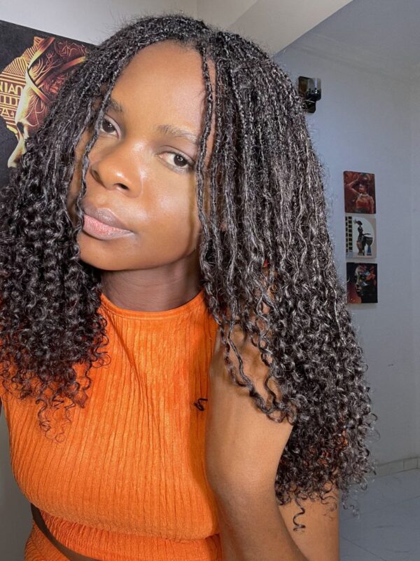 4B kinky textured human hair locs - Image 2