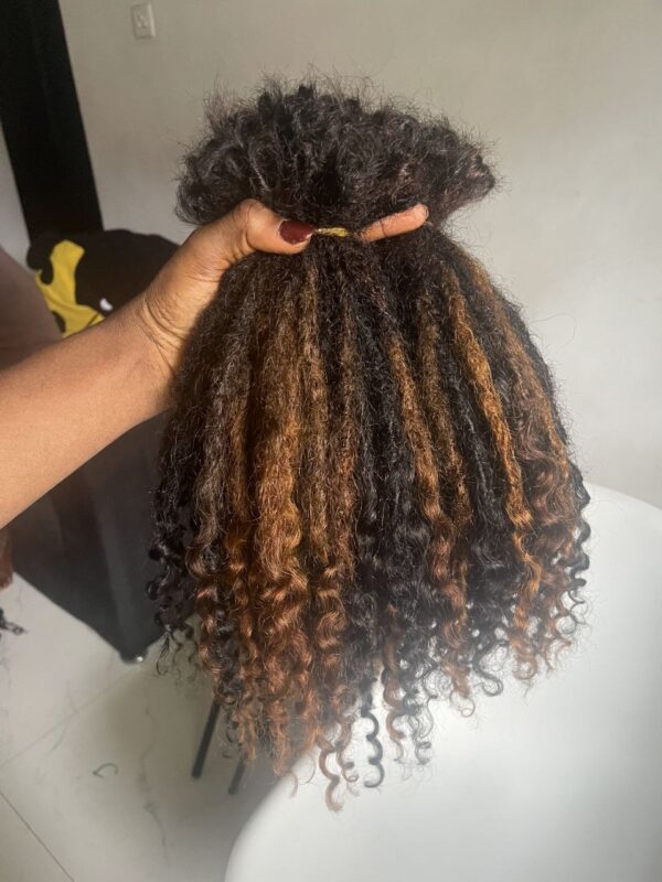 4B kinky textured Human hair locs